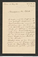 k.k. naturhistorisches Hofmuseum, Intendanzakten 1885-1896 (Hauer), Aktenzahl Z.187/1889, Seite 1